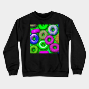 Colorful Donuts Green Crewneck Sweatshirt